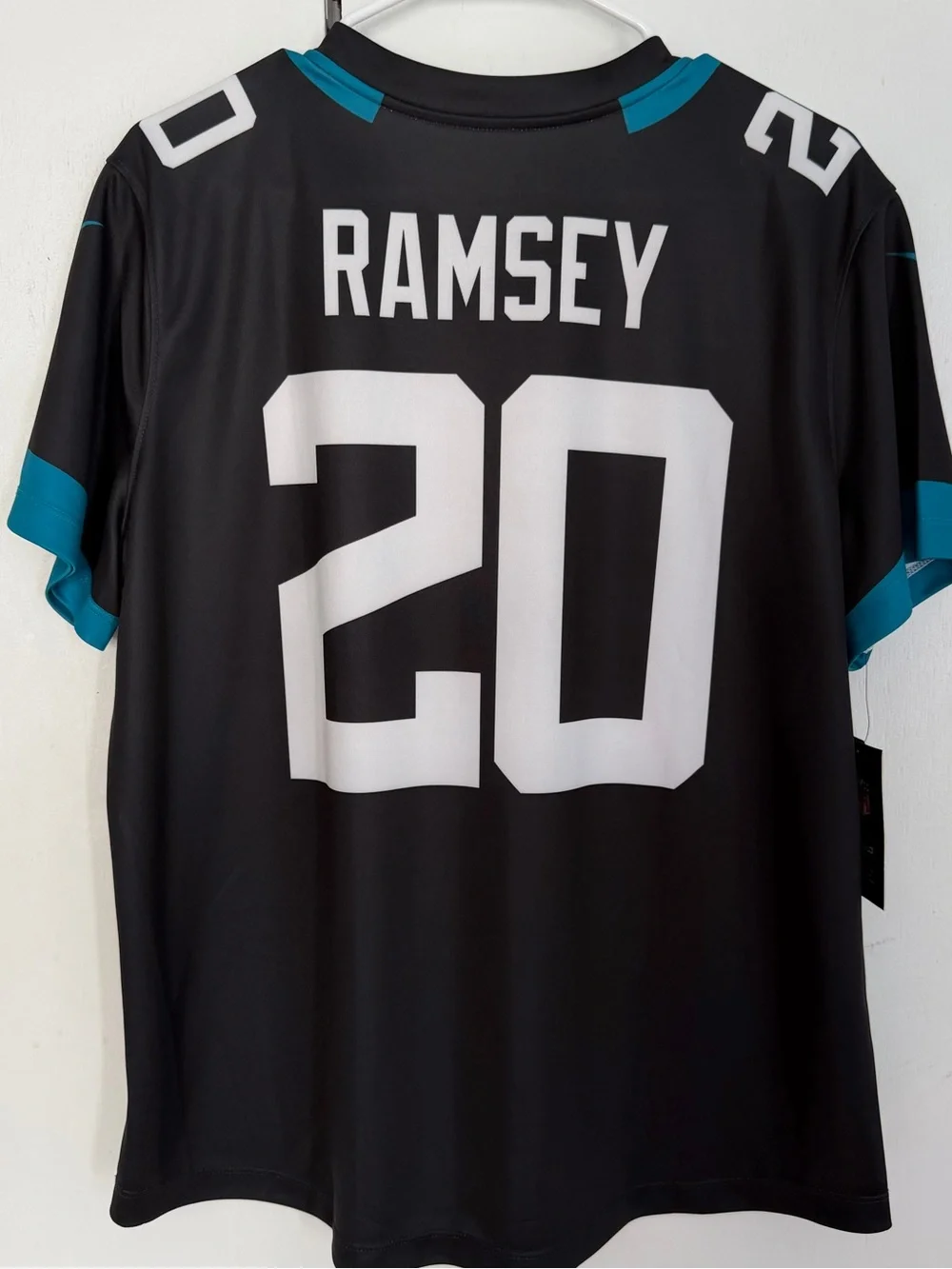 Nike Jacksonville Jaguars #20 Black Teal Football Jersey P25